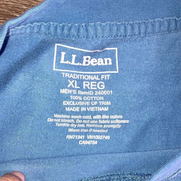 Bundle of 2 Mens L.L. Bean Long Sleeve T Shirts Blue & Gray - Picture 10 of 14